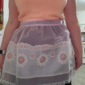 Adorable pink chiffon apron